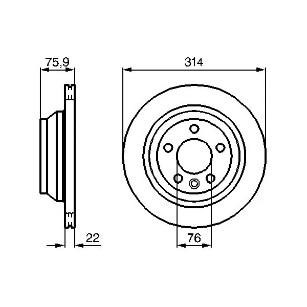 Disco de freno BOSCH 0986479B72 Marca Reconocida