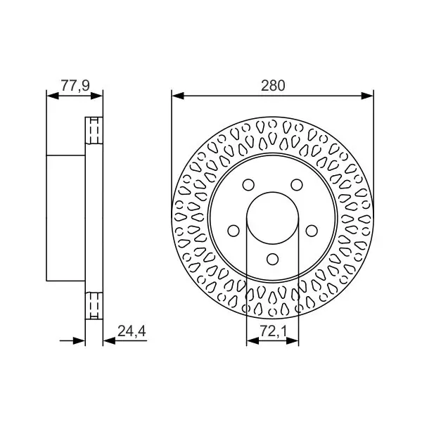 Disco de freno BOSCH 0986479U00 Máxima Calidad
