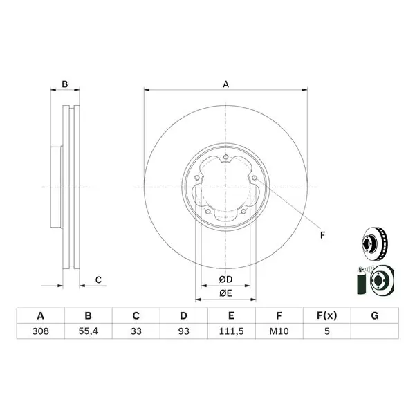 Precio Rebajado Disco de freno BOSCH 0986479D40