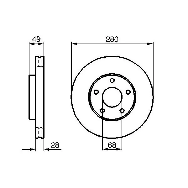 Alta Calidad Disco de freno BOSCH 0986479B61