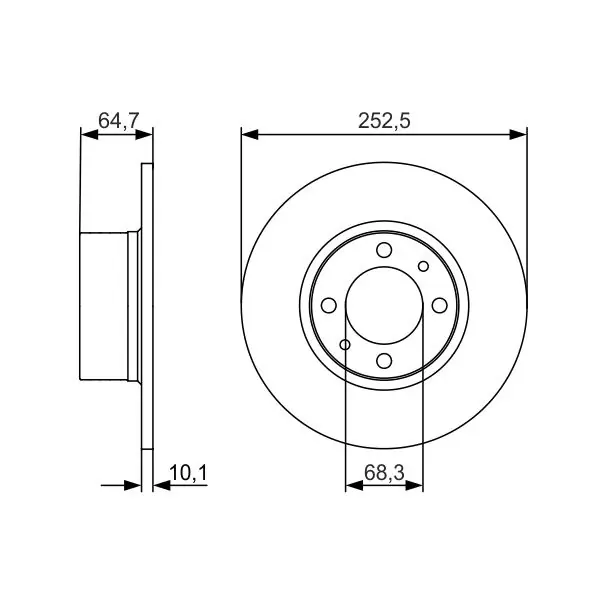 Stock Limitado Disco de freno BOSCH 0986479988