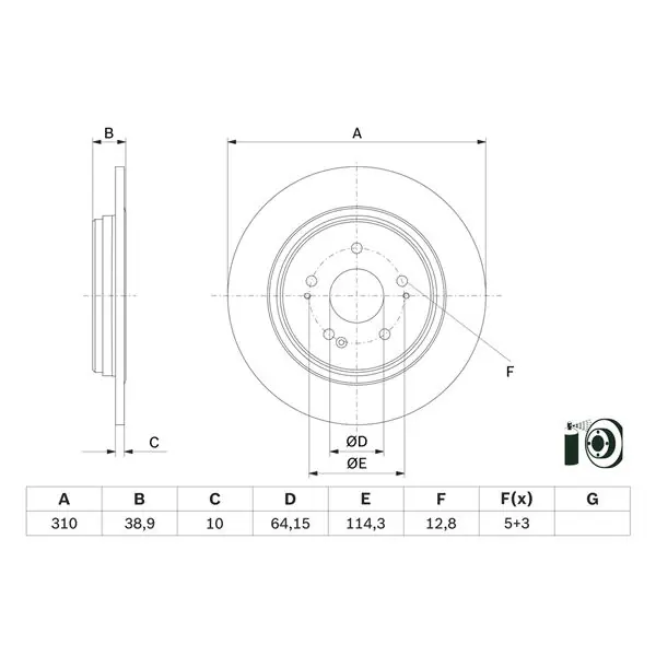 Disco de freno BOSCH 0986479G18 Solo Por Tiempo Limitado