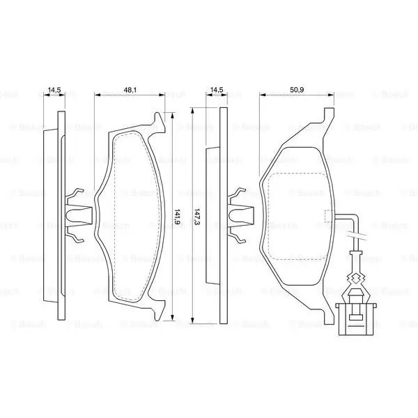 (BP351) Pastilla de freno BOSCH 0986424632 Imprescindible (Must-Have)