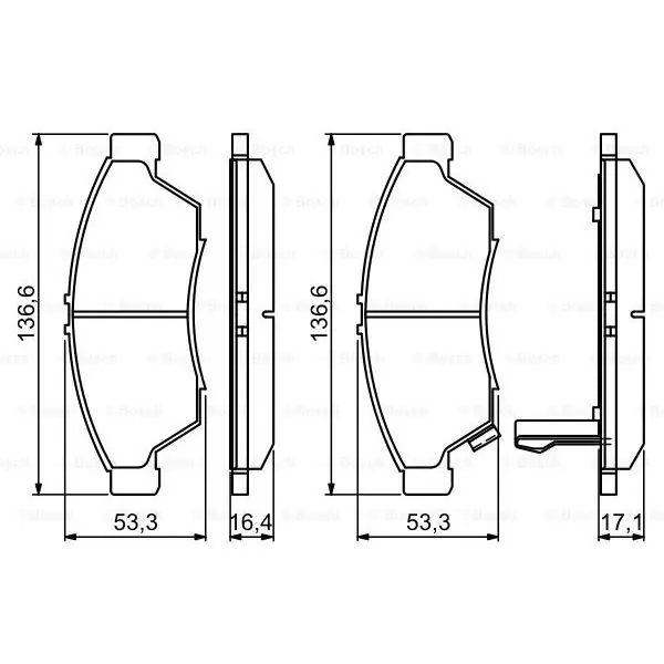 (BP1302) Pastilla de freno BOSCH 0986494238 Súper Precio