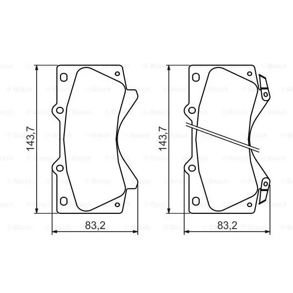 (BP1371) Pastilla de freno BOSCH 0986494449 Original