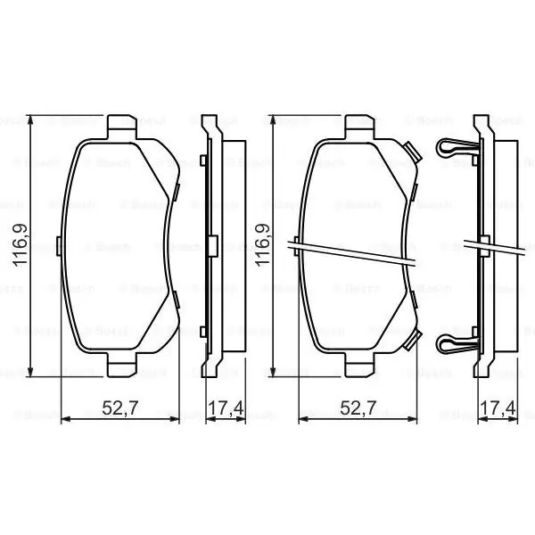 (BP1415) Pastilla de freno BOSCH 0986494496 Súper Precio