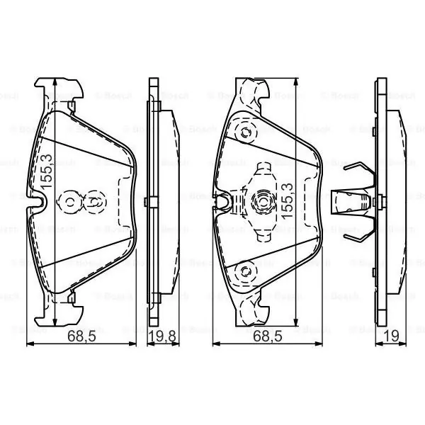Garantía Incluida (BP1470) Pastilla de freno BOSCH 0986494549