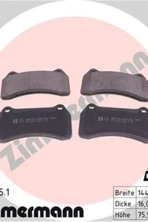 Tendencia Juego de pastillas de freno ZIMMERMANN 234891651