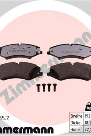 Juego de pastillas de freno ZIMMERMANN 250229852 Oferta Especial