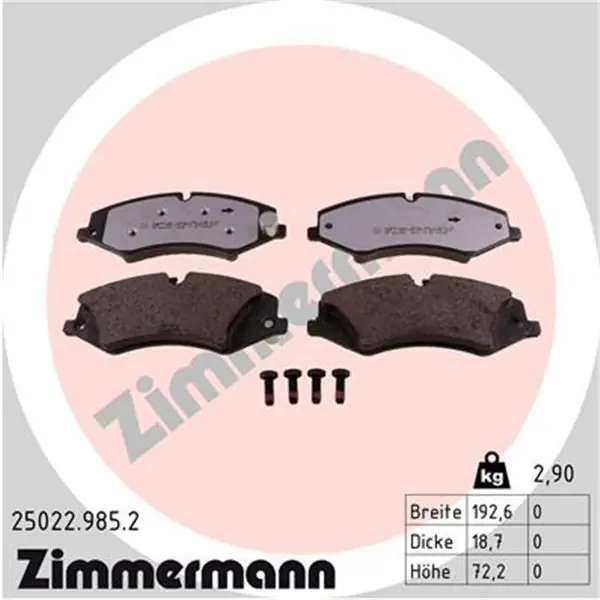 Juego de pastillas de freno ZIMMERMANN 250229852 Oferta Especial