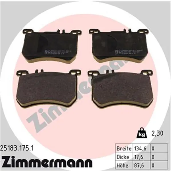 Juego de pastillas de freno ZIMMERMANN 251831751 Compra Ahora