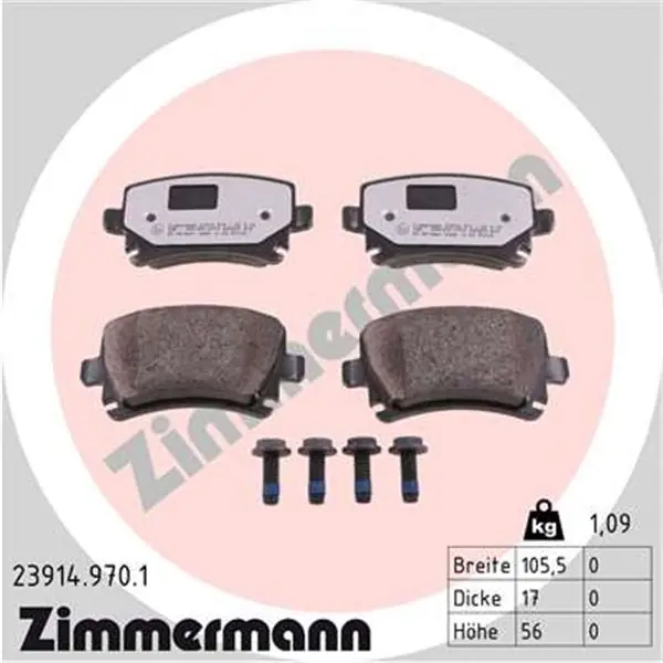 Juego de pastillas de freno ZIMMERMANN 239149701 Hecho A Mano
