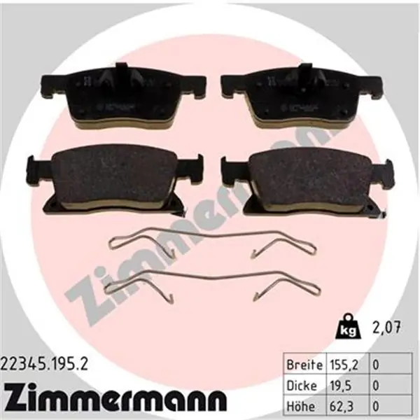Juego de pastillas de freno ZIMMERMANN 223451952 Comprar En Línea