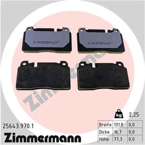 Pedido Al Por Mayor Juego de pastillas de freno ZIMMERMANN 256439701