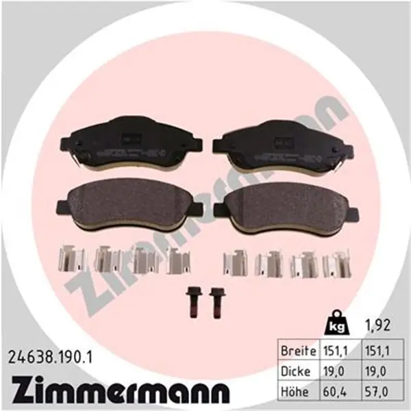 Precio Económico Juego de pastillas de freno ZIMMERMANN 246381901