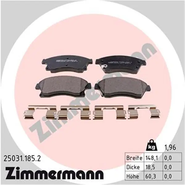 Juego de pastillas de freno ZIMMERMANN 250311852 Precio Bajo