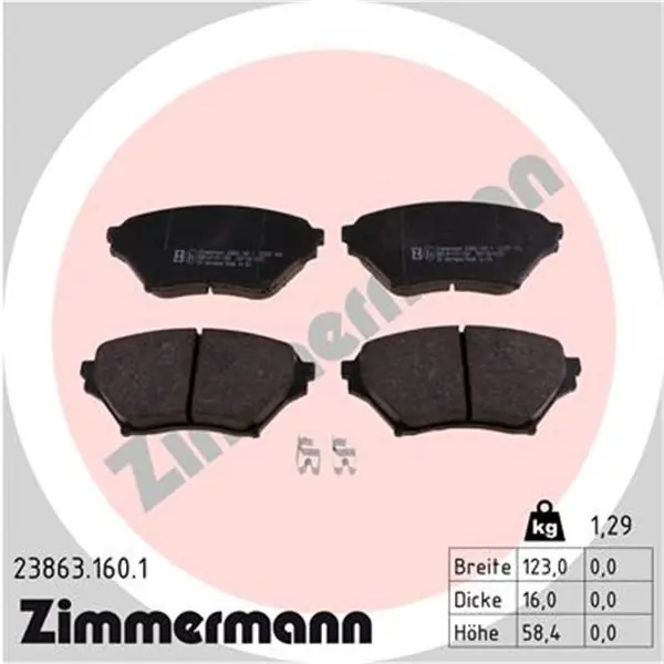 Juego de pastillas de freno ZIMMERMANN 238631601 Mejor Precio