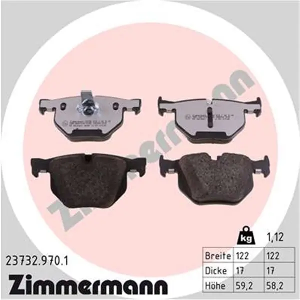 Última Versión Juego de pastillas de freno ZIMMERMANN 237329701
