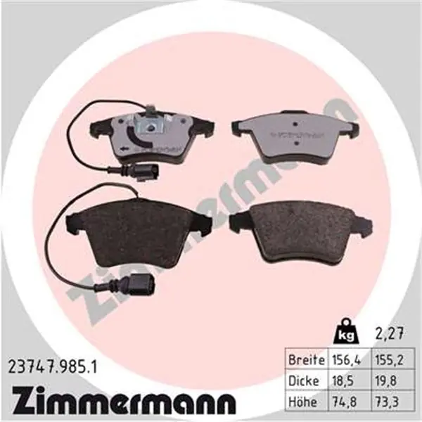 Novedad Juego de pastillas de freno ZIMMERMANN 237479851