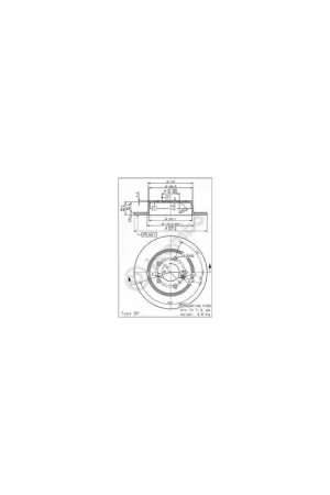 Última Oportunidad DISCO DE FRENO 2 UNID. X CAJA 08.5178.30 BREMBO - MERCEDES-BENZ CLK Descapotable (A208) - Eje trasero