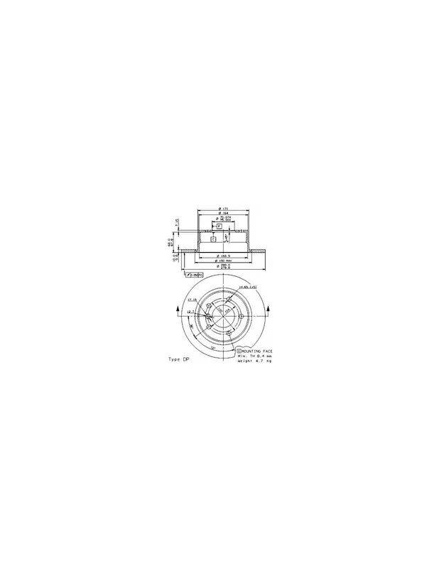 DISCO DE FRENO 2 UNID. X CAJA 08.9859.80 BREMBO - BMW Z4 (E85) - Eje trasero Marca Reconocida