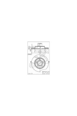 Solo Hoy DISCO DE FRENO 2 UNID. X CAJA 09.4964.10 BREMBO - AUDI 500 (44, 44Q, C3) - Eje delantero