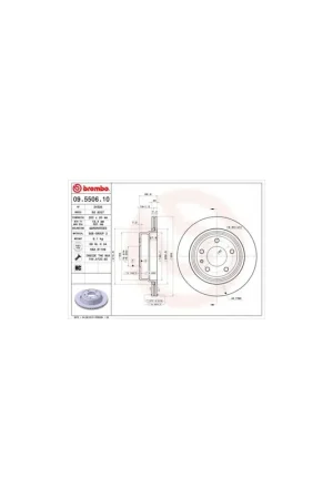 Últimas Unidades DISCO DE FRENO 2 UNID. X CAJA 09.5506.10 BREMBO - BMW 7 Sedán (E32) - Eje trasero