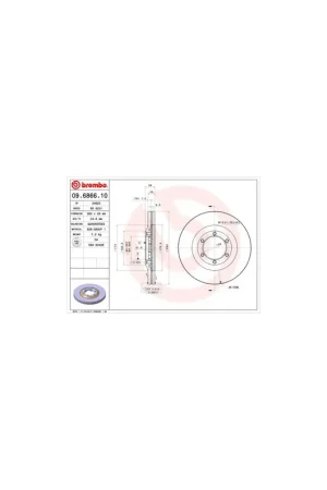 Súper Precio DISCO DE FRENO 2 UNID. X CAJA 09.6866.10 BREMBO - ISUZU TROOPER Todo terreno, abierta (UB) - Eje delantero