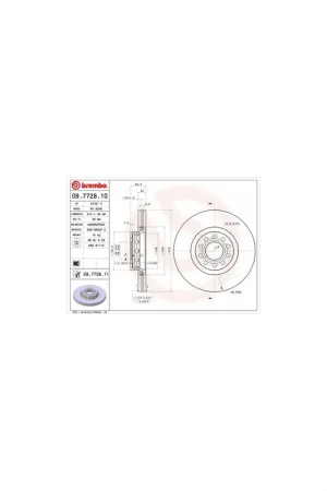 A Buen Precio DISCO DE FRENO 2 UNID. X CAJA 09.7728.11 BREMBO - AUDI A8 Sedán (4D2, 4D8) - Eje delantero