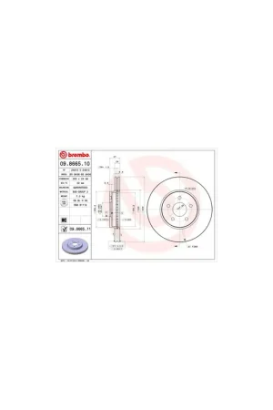 Barato DISCO DE FRENO 2 UNID. X CAJA 09.8665.10 BREMBO - FORD MONDEO Mk III Ranchera familiar (BWY) - Eje delantero