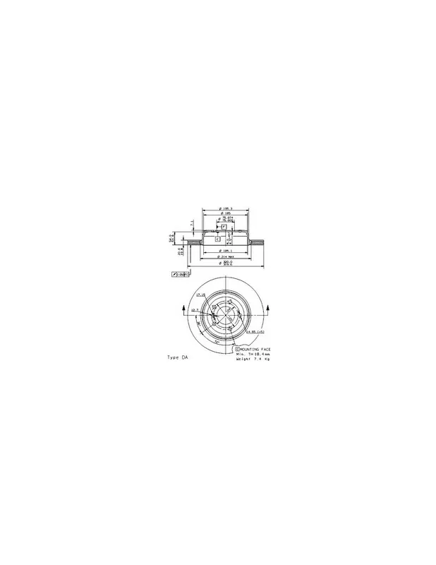 Tendencia DISCO DE FRENO 2 UNID. X CAJA 09.9425.10 BREMBO - BMW 6 (E63) - Eje trasero