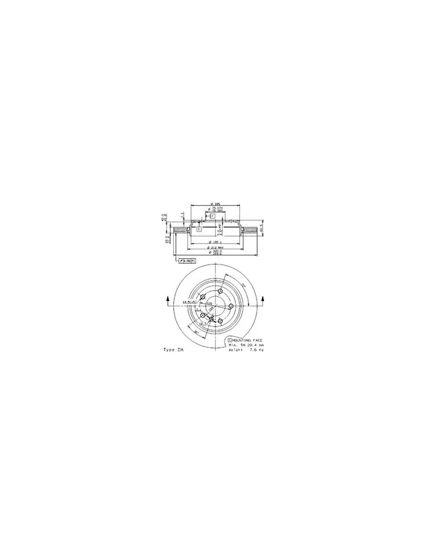 Certificado DISCO DE FRENO 2 UNID. X CAJA 09.9590.10 BREMBO - BMW 3 Touring (E46) - Eje trasero