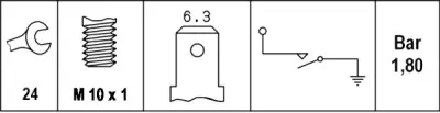 Interruptor de control de la presión de aceite HELLA 6ZL 003 259-441 HELLA 6ZL 003 259-441 Devolución Gratuita