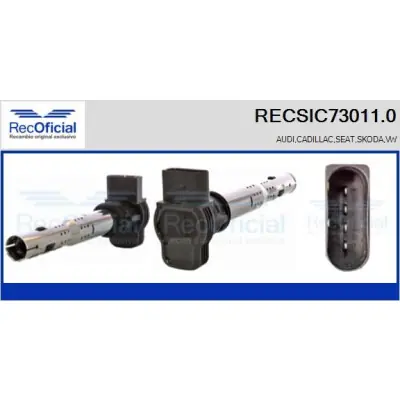 Original Bobina de encendido RECOFICIAL RECSIC73011.0 RECOFICIAL RECSIC73011.0
