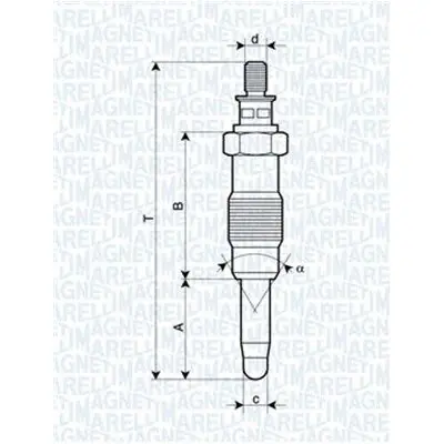 Bujía de precalentamiento MAGNETI MARELLI 062583003304 Solo Hoy