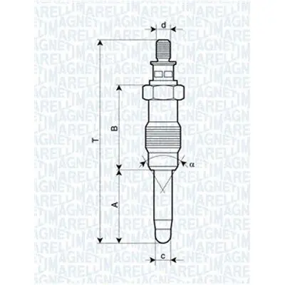Bujía de precalentamiento MAGNETI MARELLI 062587001304 Precio Bajo
