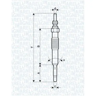 Marca Reconocida Bujía de precalentamiento MAGNETI MARELLI 062900027304