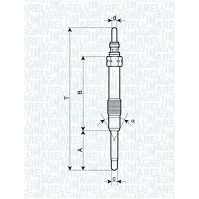 Artesanal Bujía de precalentamiento MAGNETI MARELLI 062900053304