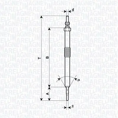 Artesanal Bujía de precalentamiento MAGNETI MARELLI 062900139304
