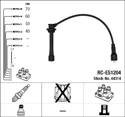 Oferta Limitada Juego de cables de encendido NGK 44314 NGK 44314