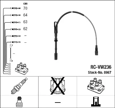 Juego de cables de encendido NGK 0967 A Buen Precio