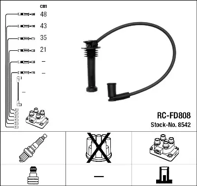 Mejor Precio Juego de cables de encendido NGK 8542 NGK 8542