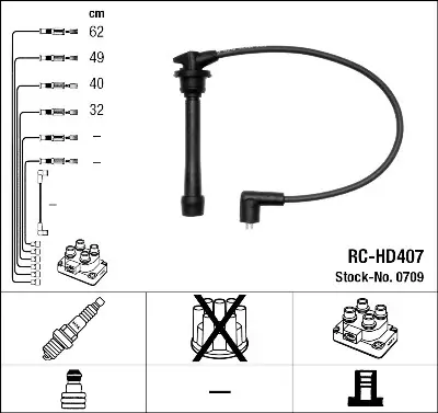 Promoción Juego de cables de encendido NGK 709 NGK 0709