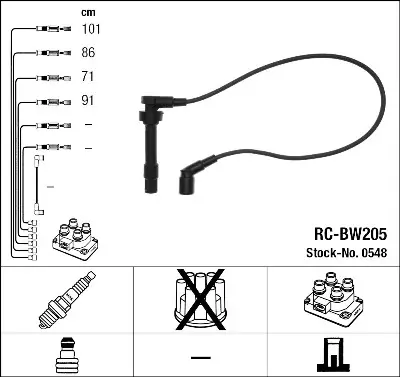 Popular Juego de cables de encendido NGK 548 NGK 0548