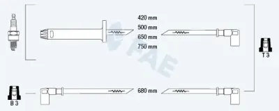 Juego de cables de encendido FAE 85710 FAE 85710 Oferta Limitada