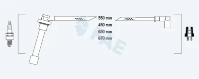 Juego de cables de encendido FAE 85821 FAE 85821 Liquidación