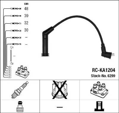 Juego de cables de encendido NGK 6299 NGK 6299 Precio De Fábrica
