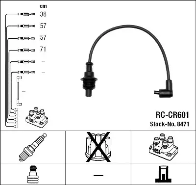 Juego de cables de encendido NGK 8471 NGK 8471 Oferta Limitada