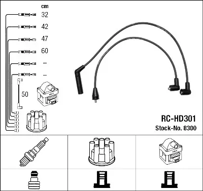 Juego de cables de encendido NGK 8300 NGK 8300 Envío Exprés
