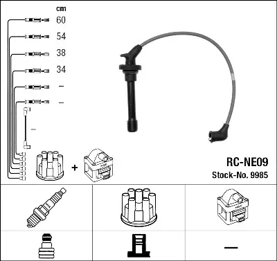 Juego de cables de encendido NGK 9985 NGK 9985 Oferta Especial